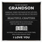 Engraved Men's Ring with Message Card - To Our Grandson "Beautiful Chapters"