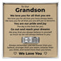 Engraved Men's Ring with Message Card - To Our Grandson "We Love You"