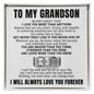 Engraved Men's Ring with Message Card - To My Grandson "I Love You More Than Anything"