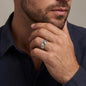 Engraved Men's Ring with Message Card - To My Husband "I Found My Missing Piece"