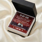 Engraved Men's Ring with Message Card - To My Son "Our Hearts Are Connected"