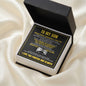 Engraved Men's Ring with Message Card - To My Son "Never Feel That You Are Alone"