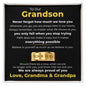 Engraved Men's Ring with Message Card - To Our Grandson "We Are Always proud Of You"