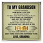 Engraved Men's Ring with Message Card - To My Grandson "Stay Strong"
