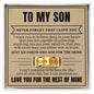 Engraved Men's Ring with Message Card - To My Son "Never Forget That I Love You"