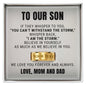Engraved Men's Ring with Message Card - To My Son "I Am The Storm"