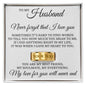 To My Husband - Engraved Men's Ring with Message Card "Never Forget That I Love You"