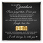 Engraved Men's Ring with Message Card - To Our Grandson "Never Forget That I Love You"