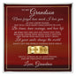 Engraved Men's Ring with Message Card - To My Grandson "Let Your Smile Change The World"