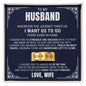 Engraved Men's Ring With Message Card - To My Husband “Always Be by My Side”