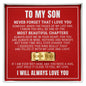Engraved Men's Ring with Message Card - To My Son "Never Forget That I Love You"