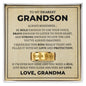 Engraved Men's Ring with Message Card - To My Grandson "Feel My Love"