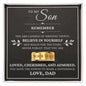 Engraved Men's Ring with Message Card - To My Son "Believe In Yourself"