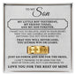 Engraved Men's Ring with Message Card - To My Son "Just Go Forth and Aim for the Skies"