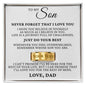 Engraved Men's Ring with Message Card - To My Son "Just Do Your Best"
