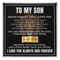Engraved Men's Ring with Message Card - To My Son "Believe In Yourself"