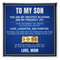 Engraved Men's Ring with Message Card - To My Son "You Are My Greatest Blessing"