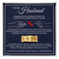 Engraved Men's Ring with Message Card - To My Husband "I Choose You"