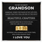Engraved Men's Ring with Message Card - To Our Grandson "Beautiful Chapters"