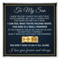 Engraved Men's Ring with Message Card - To My Son "You Don't Have To Do It All Alone"