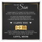 Engraved Men's Ring with Message Card - To My Son "I Love You"