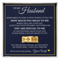 To My Husband - Engraved Men's Ring With Message Card “You Are Special To Me”