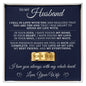 To My Husband - Engraved Men's Ring With Message Card “I Love You Always With My Whole Heart”