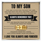 Engraved Men's Ring with Message Card - To My Son "You Are Loved"