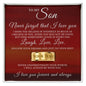 Engraved Men's Ring with Message Card - To My Son "Never Forget That I Love You"