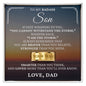Engraved Men's Ring with Message Card - To My Son "I Am The Storm"