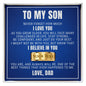 Engraved Men's Ring with Message Card - To My Son "I Believe In You"