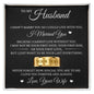 To My Husband- Engraved Men's Ring with Message Card "I Cannot Live Without You"