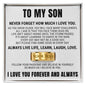 Engraved Men's Ring with Message Card - To My Son "I Believe In You"
