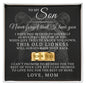 Engraved Men's Ring with Message Card - To My Son "Believe In Yourself"