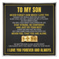 Engraved Men's Ring with Message Card - To My Son "Never Feel That You Are Alone"