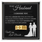 Engraved Men's Ring with Message Card - To My Husband "Until My Last Breath"