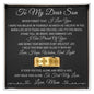 Engraved Men's Ring with Message Card - To My Son "I Am So Proud of You"