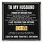 Engraved Men's Ring with Message Card - To My Husband "I Found My Missing Piece"