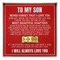Engraved Men's Ring with Message Card - To My Son "I Will Always Love You"