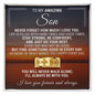 Engraved Men's Ring with Message Card - To My Son "Just Do Your Best"
