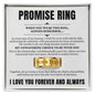 Promise Ring - Engraved Men's Ring with Message Card "My Unwavering Choice to be with You"