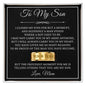 Engraved Men's Ring with Message Card - To My Son