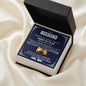 Engraved Men's Ring With Message Card - To My Husband “Always Be by My Side”
