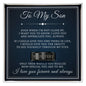 Engraved Men's Ring with Message Card - To My Son "I Love You and Appreciate You, Always"