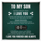 Engraved Men's Ring with Message Card - To My Son "Never Forget That I Love You"