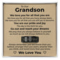 Engraved Men's Ring with Message Card - To Our Grandson "We Love You"