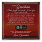 Engraved Men's Ring with Message Card - To My Grandson "Let Your Smile Change The World"