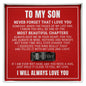 Engraved Men's Ring with Message Card - To My Son "Never Forget That I Love You"