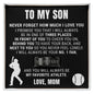 Engraved Men's Ring with Message Card - To My Son "I Will Always Be Your No. 1 Fan"