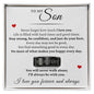 Engraved Men's Ring with Message Card - To My Son "I'll Always Be With You"